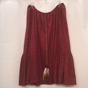 Maroon flowy tunic top